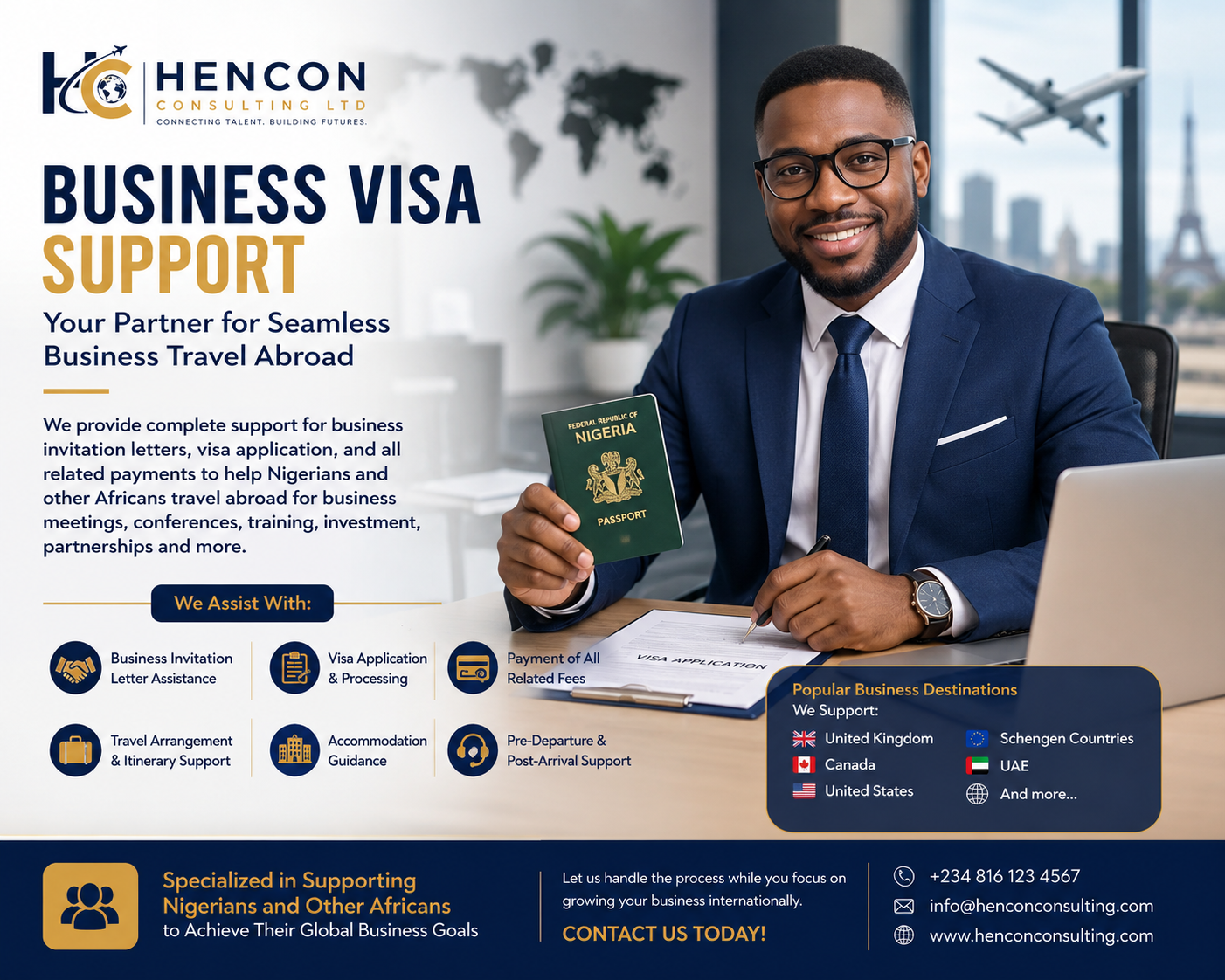 business visa support